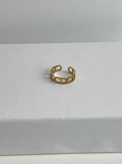 Cutout Monogram Ring