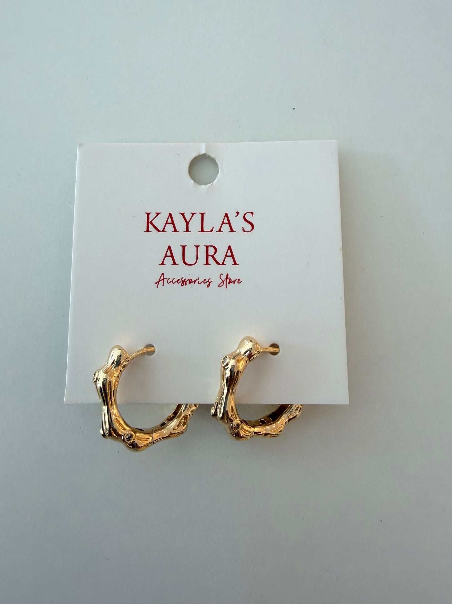Hoops with crystal dots