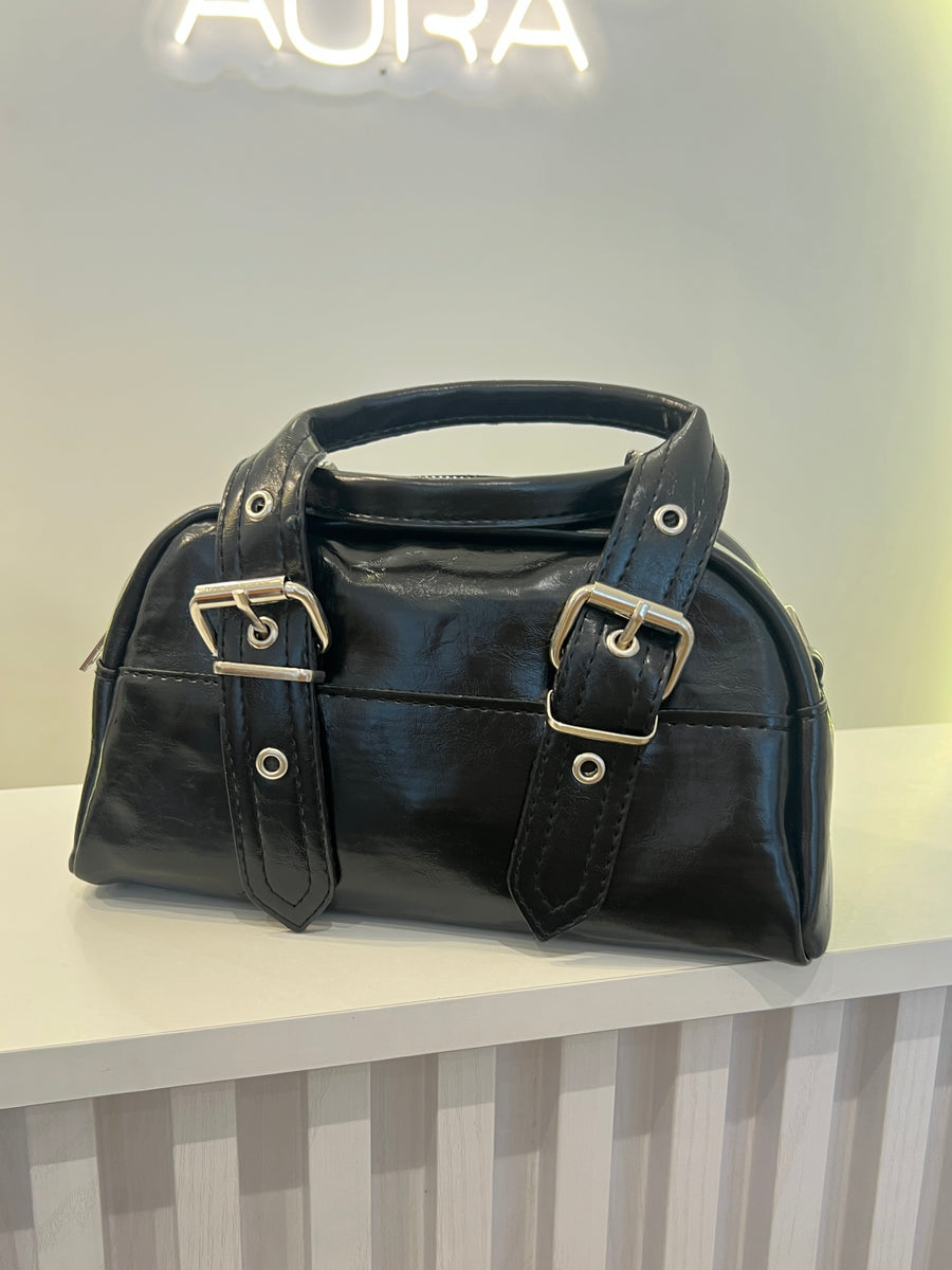 The Buckled Noir Satchel