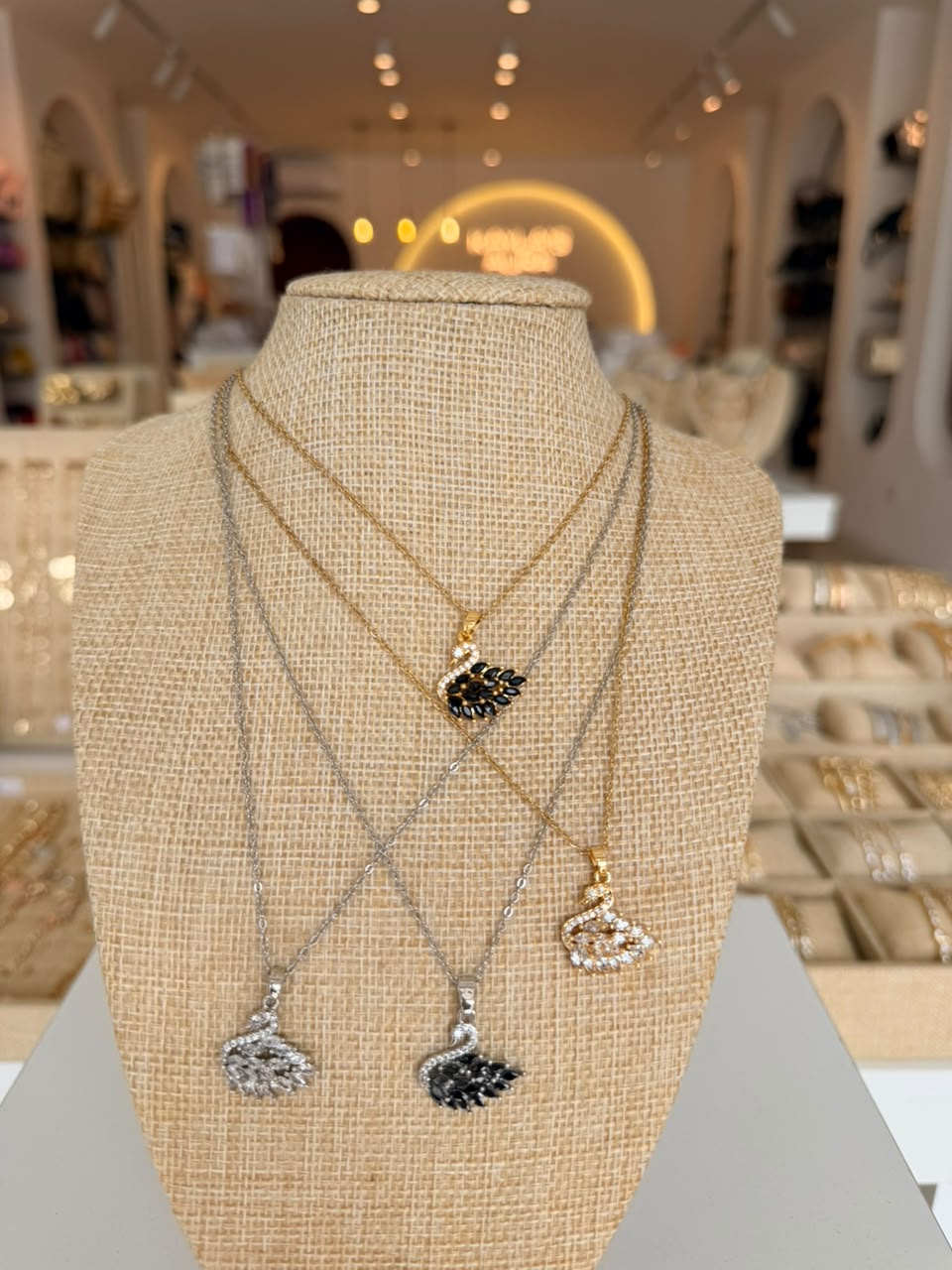 The Midnight Swan Necklaces