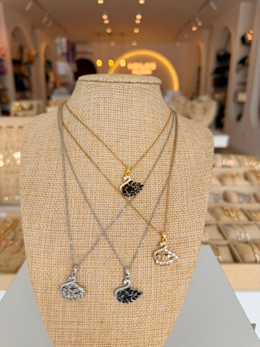 The Midnight Swan Necklaces